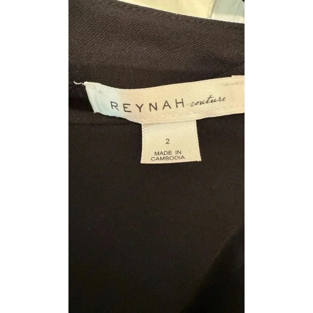 Reynah Couture Women’s Black Dress Size 2 Bishop Sleeve‎